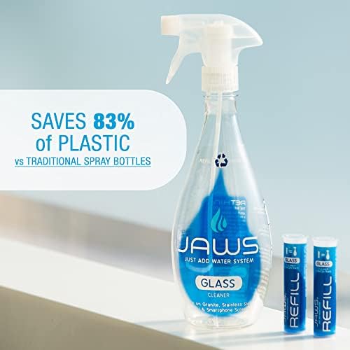 JAWS Glass Cleaner Bottle with 2 Refill Pods. Refillable Cleaning Supplies - Image 5