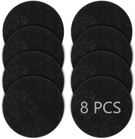 8 Pack Charcoal Filters for Compost Bucket 7.25 Inch, Activated Carbon Replacement Filter Round Compost Bin Filter for Countertop Bin, Odor Control Activated Charcoal Filters by Unknown