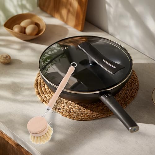 Wooden Dish Brush Multifunctional Use with Long Handle and Replaceable Sisal Hemp Brush Head and Convenient Design for Kitchen Cleaning for Washing Dishes, Pots, and Pans - Image 7