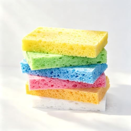 Cellulose Kitchen Sponges for Dishes(6 Pack) by Lkicwah