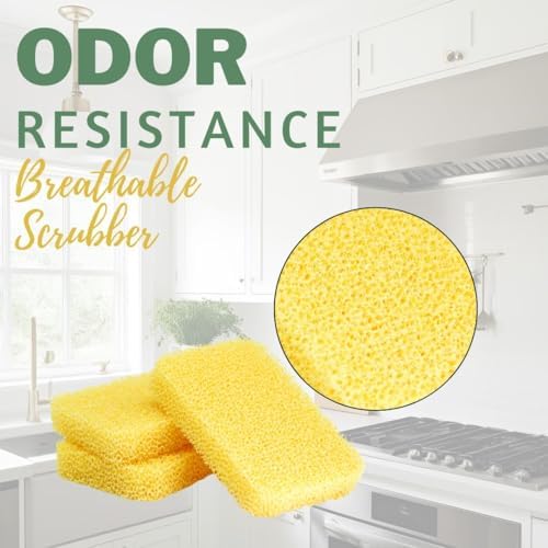 Peachy Clean Kitchen Dish Sponge & Scrubbers, Fresh Lemon Scent, Non-Scratch, Odor-Resistant, Durable Silicone Dish Sponges for Kitchen. - Image 3