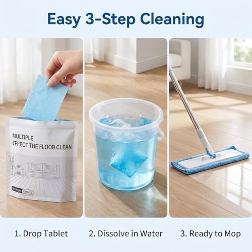 2026 Multi-Effect Floor Clean Tablets, 100 Piece Floor Cleaning Tablets Multi-surface Cleaner, All Purpose Floor Cleaning Solution Tablets for Hardwood, Tile, Vinyl Floors, Laminate (Green, 100PCS) - Image 3