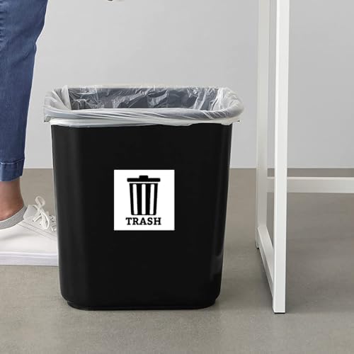 Trash Recycle Compost Stickers Set of 3 Recycle Sticker Vinyl Decal for Recycle Bin, Compost Bin, Trash Can Symbol to Organize Garbage containers Trash Can (Trash White, 5x5inch) - Image 2