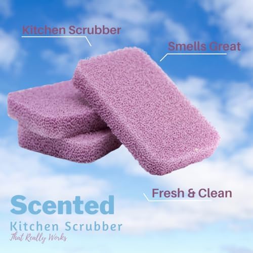 Peachy Clean Silicone Dish Sponge Scrubbers, Fresh & Clean Scent, Non-Scratch, Odor-Resistant, Durable Dish Sponges for Kitchen 3pk - Image 6