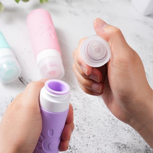 Zafit 18 Pack travel Bottles for Toiletries, TSA Approved Silicone Travel Containers Leak Proof Refillable Travel Accessories for Shampoo Conditioner Lotion Body Wash(Multicolored C) - Image 5