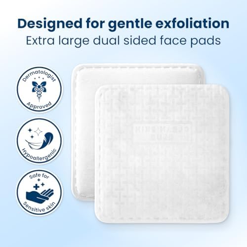 Clean Skin Club Clean² Pads 2.0 [NEW & Improved Edges] Guaranteed Not to Shed & Tear Face Pads, Unique Triple Layers, Textured & Ultra Soft Side, Organic Disposable Cotton, Pair with Makeup Remover - Image 4