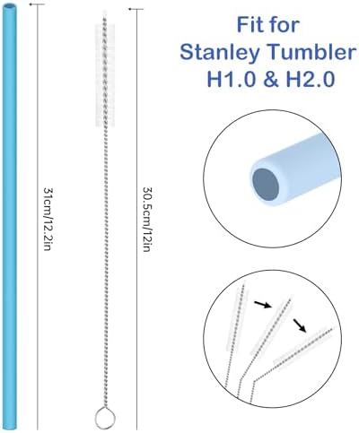 Tomorotec 7PCS Silicone Drinking Straws Fit for Stanley 40 oz 30 oz Tumbler - Image 4
