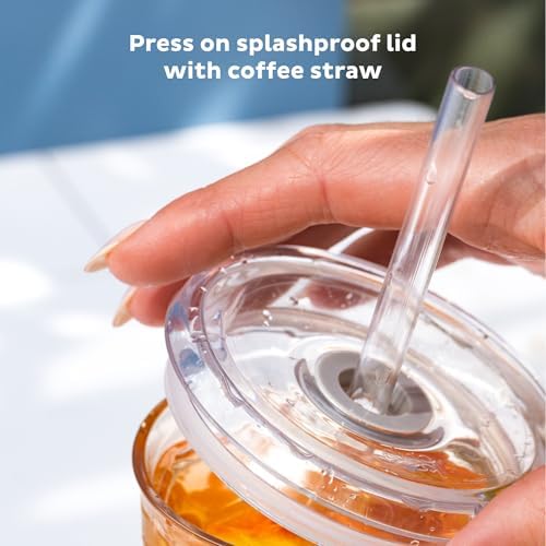 KeepCup Cold Cup - Clear Plastic, Reusable Ice Coffee Tumbler with Lid and Straw - Grande 16oz (454ml) - Image 4