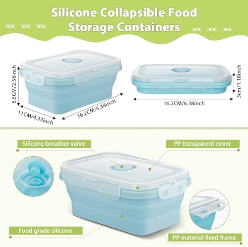 Mifoci 8 Sets of Silicone Collapsible Bowls, Morandi Color, 17 Oz/ 500 ml - Image 2