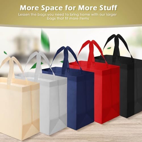 Reginary 100 PCS Non Woven Tote Bags Bulk,Multicolor - Image 4