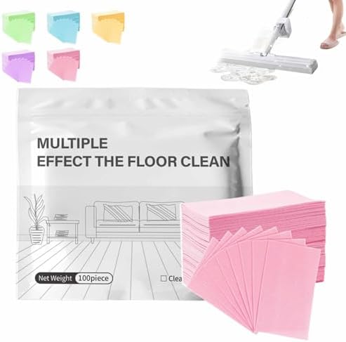 100 Piece Floor Cleaning Tablets Multi-surface Cleaner, 2026 Upgraded Floor Cleaning Solution Tablets, Effervescent for Hardwood, Laminate, Wall Tiles(Pink,1PCS) by Unknown