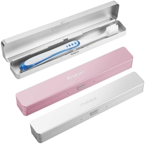 2 Pack Toothbrush Case Aluminum, Travel Toothbrush Holder Kit Portable by Frekare