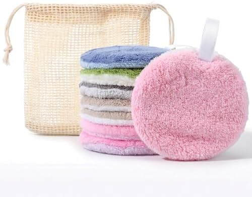 8Pcs Reusable Makeup Remover Pad, Soft Coral Fleece Round Cotton Pad by Unknown