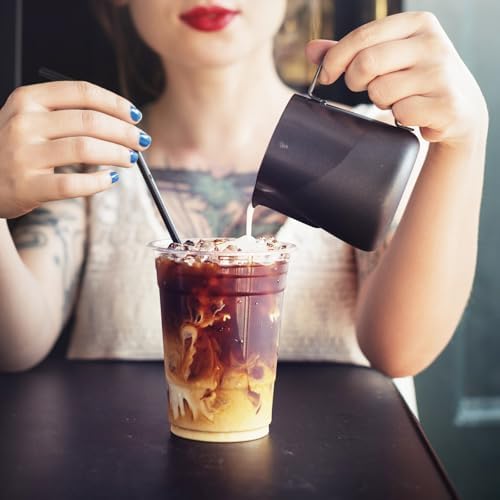 Qinsihwn 16 Oz Plastic Clear Cups with Strawless-Sip-Lids,25 Sets Plastic Cups with Sip Through Lids,Disposable Iced Coffee Cups for Milkshake,Smoothie,Cold Drinks - Image 7