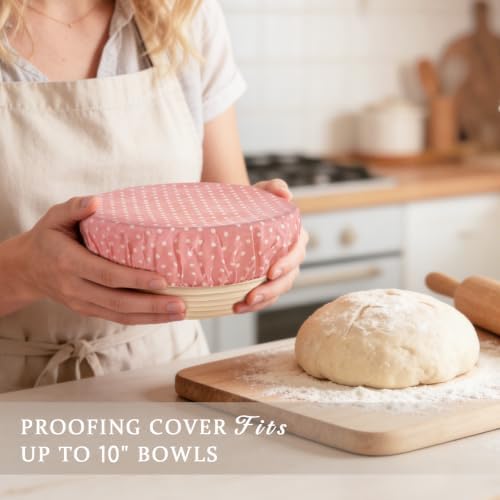 Beeswax Bread Bag and Bowl Cover Set, Reusable Beeswax Bread Bag for Sourdough and Homemade Bread, Natural Lined Cotton Bowl Cover for Dough Proofing, Perfect for Baking and Storage - Image 6