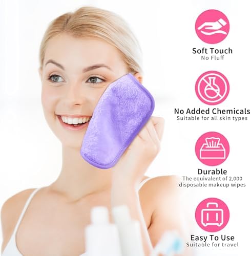 my novel things Makeup Remover Cloth Pad, 6.5" x 6.5", 12 Packs Set - Image 3