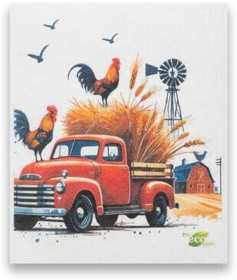 SWEDEdishcloths - Cellulose Sponge Dish Towels - Mixed Set of 6 (One of Each Design) Chickens Swedish Dish Cloths - Image 6