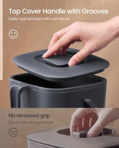 SONGMICS Compost Bin for Kitchen Counter, Plastic, 1.8-Gallon (7 L) - Image 4