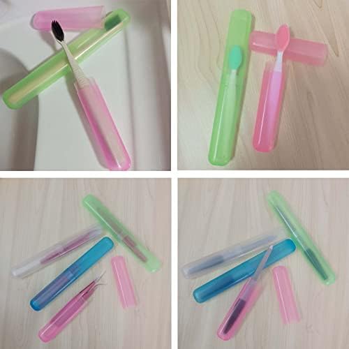 Medsuo 4 PCS Plastic Toothbrush Cases, Travel Toothbrush Holder - Image 5