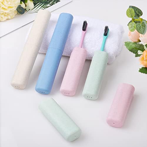 Hooqict 4 Pack Travel Toothbrush Case Portable Travel Toothbrush Holder Plastic Toothbrush Container Protector Cover Case for Traveling, Bathroom, Camping, Home, School, Business - Image 5