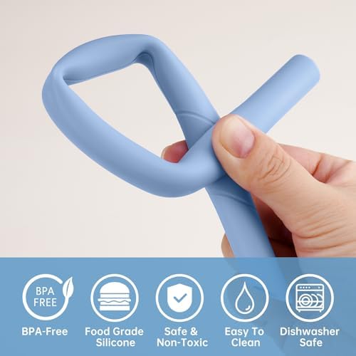NiHome 6 PCS Extra Wide Reusable Bent Silicone Straws for Boba & Smoothies - Image 6