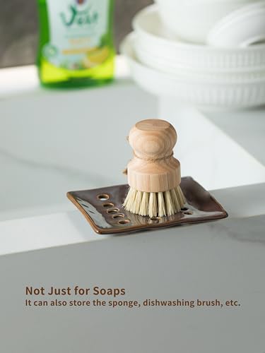 Ceramic Soap Dish with Self Draining for Shower & Kitchen - Image 6