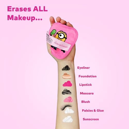 The Original MakeUp Eraser 7-Day Set, Erase All Makeup With Just Water, Including Waterproof Mascara, Eyeliner, Foundation, Lipstick, Sunscreen, and More! (Minions), 7ct. - Image 4