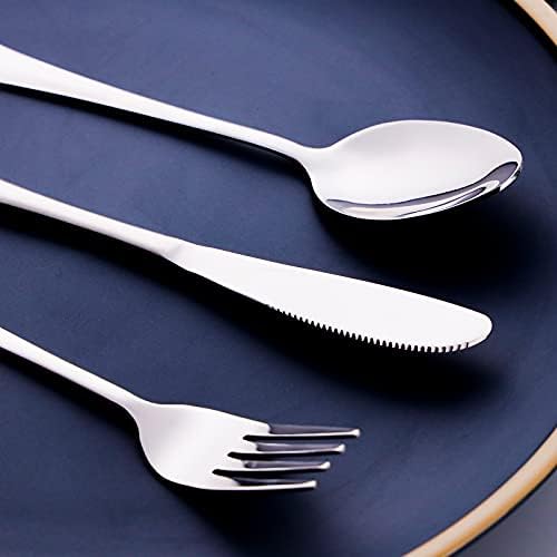 SAOSHYPEI Portable Cutlery Set with Case, 4-Piece Stainless Steel, Silver - Image 3