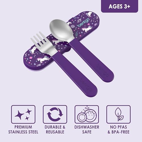 Bentgo Kids Stainless Steel Utensil Set with Fork, Spoon, & Storage Case - Image 3