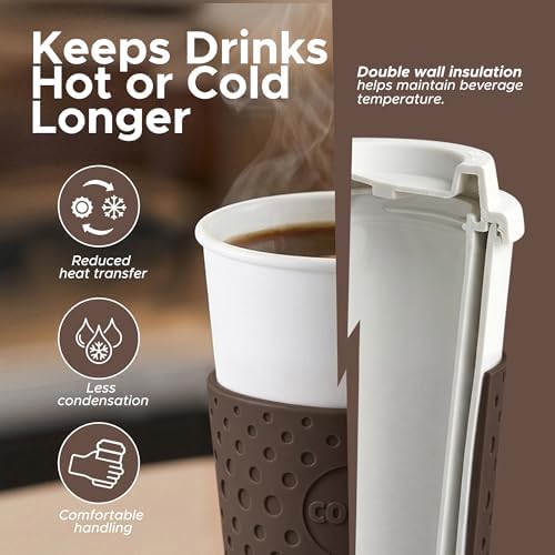 Copco 16oz Acadia Travel Mug, Set of 3 - Spill-Resistant (Brown) - Image 3