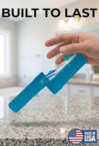 American Comb Toothbrush Holder (Blue,Pink,White,Purple) Made in USA, with Ventilation Holes, for Toothbrush Covers, Toothbrush Holder, Toothbrush Soft, Durable Design, Hygienic Bathroom Accessory - Image 3
