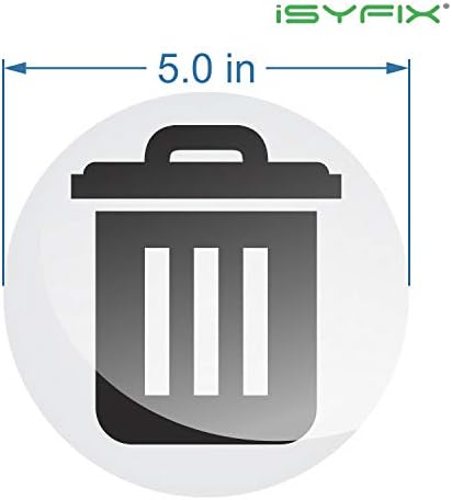 iSYFIX Trash Can Stickers Signs, 6 Pack, 5 inch - Image 2