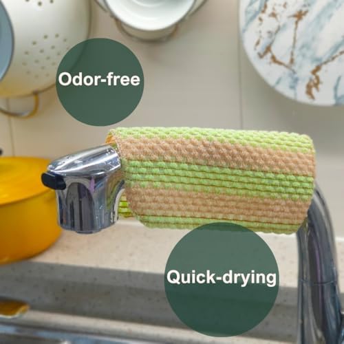 mibboom's Dish Scrubbers – Non-Scratch, Reusable Kitchen Sponges for All-Purpose Cleaning, Made in Korea, 4 Pack (7.6 x 7.4 in) - Image 6