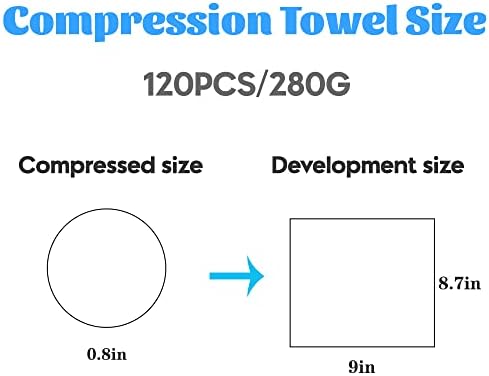 120 Pcs Mini Compressed Towels, Disposable Face Compressed Towel, Compressed Cotton Hand Wipe, Camping Towel, Portable Compressed Coin Tissue for Travel/Home/Outdoor Activities - Image 3