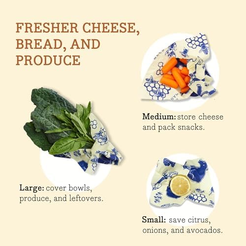 Bee's Wrap Beeswax Food Wraps, 3 Pack Assorted - Bees & Bears - Image 5