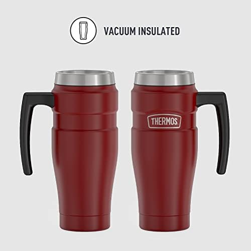 THERMOS Stainless King Vacuum-Insulated Travel Mug with Handle - 16oz, Rustic Red, Thermos Tumbler for Hot/Cold Drinks, Leak-Proof & Sweat-Proof Stainless Steel Coffee Mug with Lid (Pack of 4) - Image 2