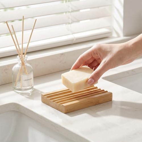 Wood Soap Dish Bamboo Soap Holder to Keep Soaps Dry in Kitchen - Image 5
