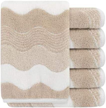 SINLAND Absorbent Coral Velvet Washcloth Ultra Soft Microfiber Face Towels 12 x 12 inch Multi-Purpose Face Cloths for Household and Sport by SINLAND