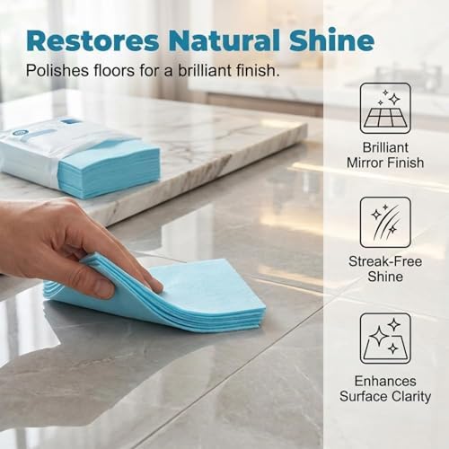 120 Pack Floor Cleaning Tablets Multi-Surface Concentrate – Dissolvable Cleaner for Hardwood, Tile, Laminate – Heavy Duty Streak-Free for All Floors (Blue Box) (120 sheets) - Image 5