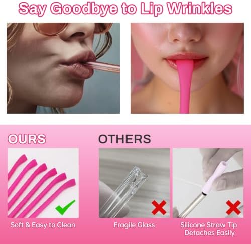 NiHome 6PCS Silicone Anti-Wrinkle Straws Fit for Stanley 40oz 30oz Tumblers - Image 2