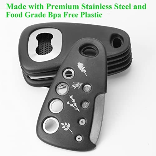 Kitchen Gadgets Set 6 Pieces, Space Saving Cooking Tools Kitchen Accessories-Garlic Grinder, Cheese Grater, Vegetable Peeler, Pizza Cutter, Herb Stripper, Bottle Opener, Gadgets Gift Set (Black) - Image 7
