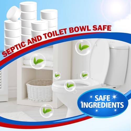 USKICH Toilet Bowl Cleaner 40 PACK, Household Automatic Toilet Bowl Cleaners with Bleach, Bathroom Toilet Tank Cleaners Tablets with Sustained-Release Technology for Deodorizing & Descaling - Image 5