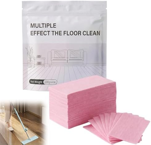 100 Piece Floor Cleaning Tablets, 2026 Upgraded Multiple Effect the Floor Clean, Floors Cleaning Tablets for Mopping, Concentrated Cleaner for Hardwood, Tile, Laminate & More (Peach) by LURINI