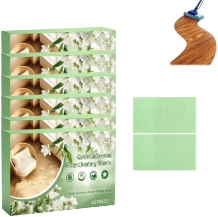 Multi-Surface Floor Cleaning Tablets,Concentrated Floor Cleaner Sheets, Fast Water Soluble Mopping Refills with Fresh Scent for Hardwood, Laminate, Tile, Vinyl, Marble, Wall Tile & Glass. (6PCS) by Unknown