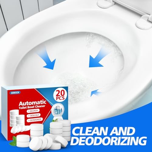 USKICH 20 Pack Toilet Bowl Cleaner Tablets,Automatic Toilet Tank Cleaners - Image 2