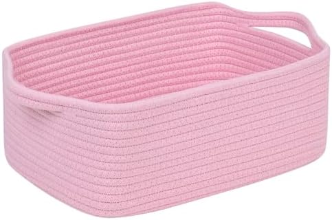 CubesLand Cute and Durable Small Cotton Rope Basket for Organizing by CubesLand
