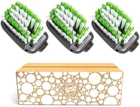 Scotch-Brite Non-Scratch Advanced Soap Control Dish Brush Refills, 3 Dish Scrub Brush Refills, Control Soap With A Button, Long Lasting & Reusable, Dish Scrubber Brush by Scotch-Brite