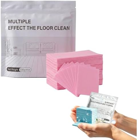 100 Piece Floor Cleaning Tablets, Multi-Surface Cleaner, 2026 Upgraded Multi-Effect Dissolvable Pre-Measured Deep Cleaning Tablets for Tile Vinyl Hardwood Laminate Kitchen Bathroom (Pink) by Unknown