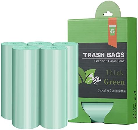 Compostable Trash Bags，AYOTEE 13-15 Gallon Tall Kitchen Garbage Bags by AYOTEE