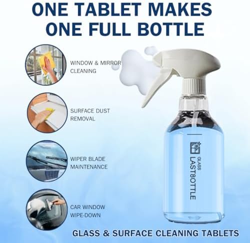 Sustainable Cleaning Starter Kit, All-Purpose Cleaner Refill Tablets (Coconut-Based, Plant-Based), 3 Tablets Make 50 oz, Multi-Surface, Dissolves in Tap Water, Reusable Spray Bottle Included - Image 6